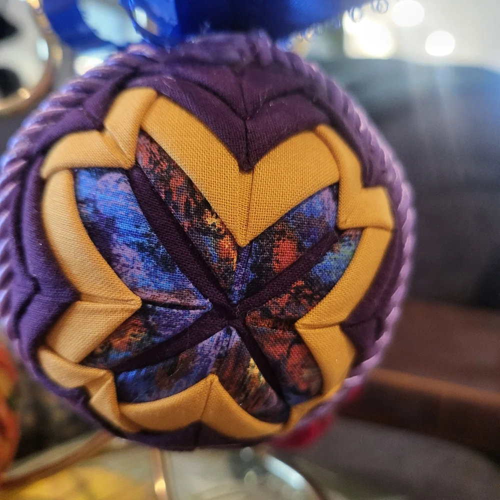 Handcrafted Quilted Like  Ornament